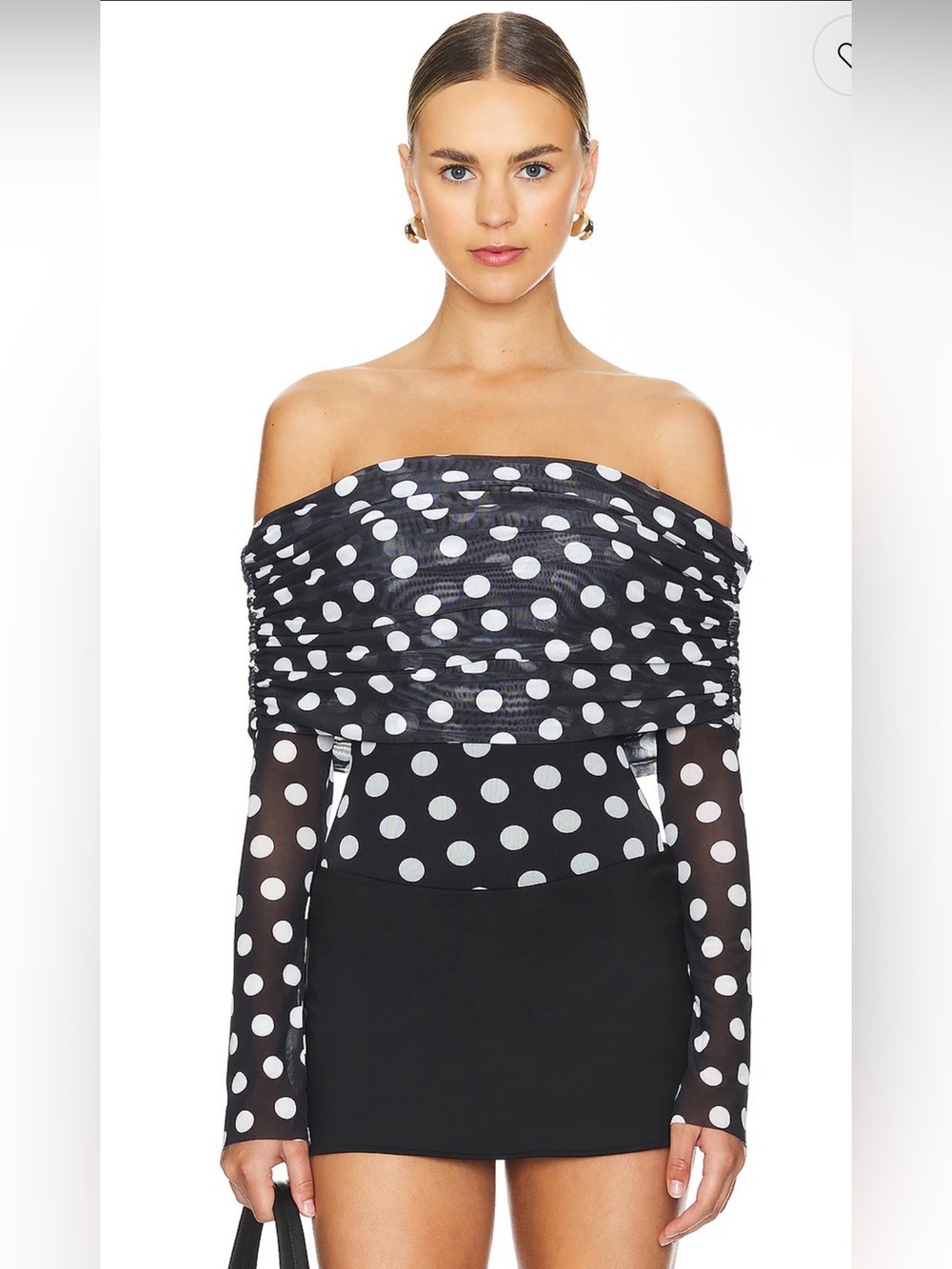 Maxine polka dot Bodysuit in Diagonal Dot by AFRM (S)